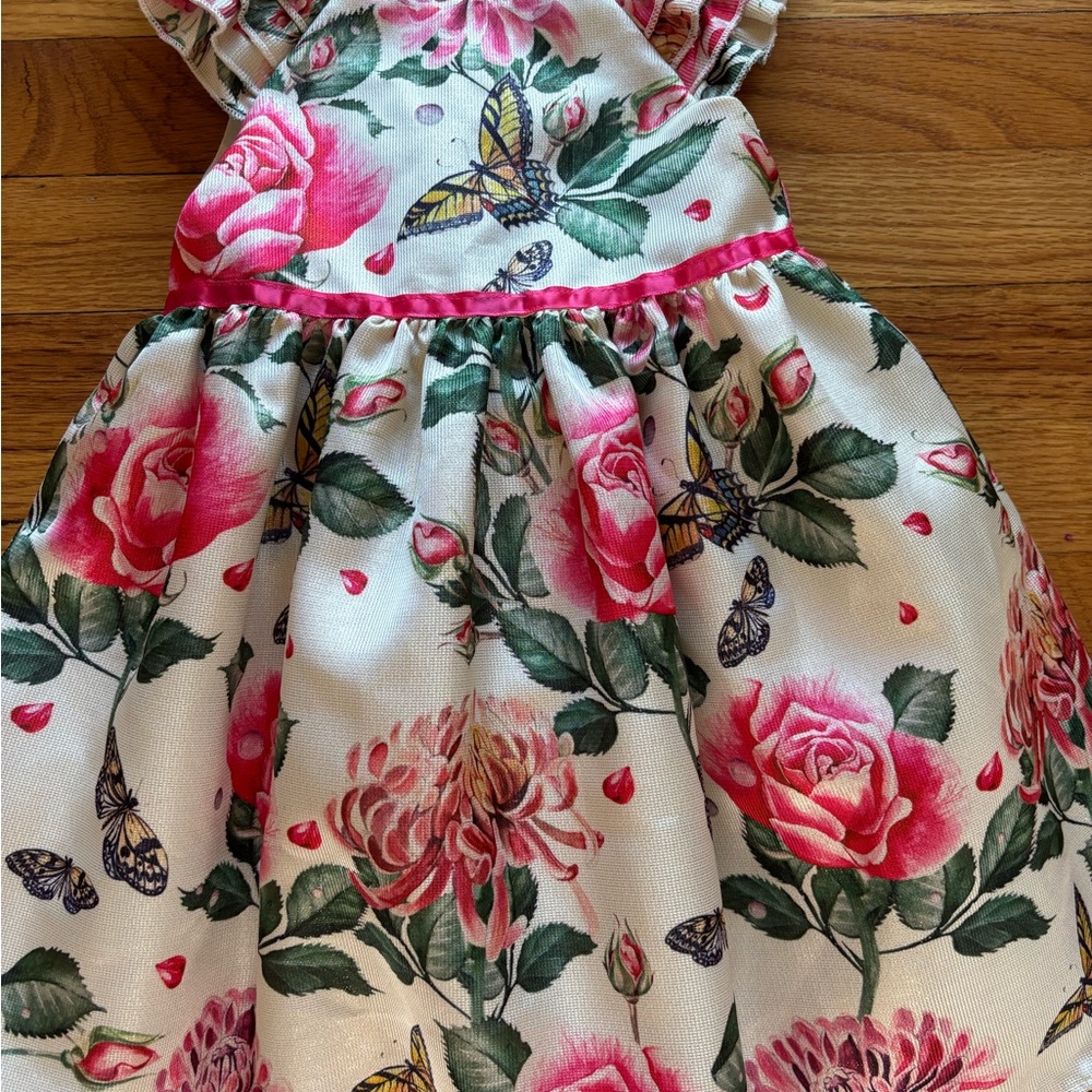 Pippa and Julie flowers butterfly spring party dress toddler girls 4 yrs old - Picture 2 of 4